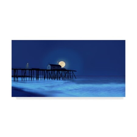 Trademark Fine Art James Mcloughlin 'Dusk & Water I' Canvas Art, 12x24 WAG08745-C1224GG